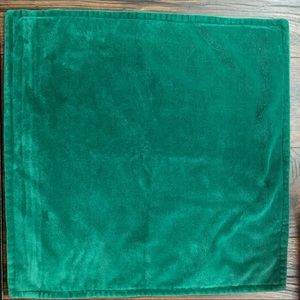 Crate and Barrel Monroe Velvet Pillow peacock